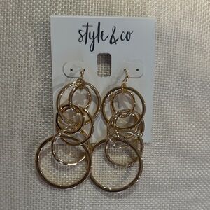 Style & Co. Multi-Hoop Gold Earrings
